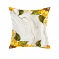 Sunflower pattern decorative cushion cover, inspirational quote pillowcase home decor - Symmetrical Black (07)