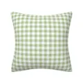 Green and white gingham throw pillow cover for cozy home decor and sofa cushion update. - 10