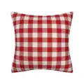 Red and white checkered throw pillow cover, classic gingham cushion case for home decor. - 12