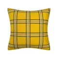 Yellow black plaid throw pillow cover decorative square cushion case for sofa home decor - 17