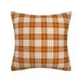 Orange and white plaid throw pillow cover, modern decorative cushion cover for sofa home decor. - 18