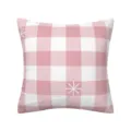 Pink and white buffalo check throw pillow cover, modern minimalist home decorative cushion case. - 19