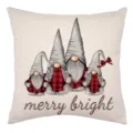 Funda de cojín de Navidad de lino gnomo funda de almohada decorativa para sofá hogar - Estilo 8