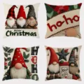Christmas gnome cushion covers set of 4 decorative throw pillow cases for holiday sofa home - 45x45cm / SDY-005