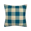 Blue and white plaid throw pillow cover decorative square cushion case for sofa couch bed. - 20