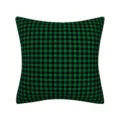 Green and black buffalo check throw pillow cover, classic plaid cushion case for sofa. - 29