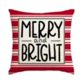 Christmas throw pillow cover red white stripes holiday decorative cushion case for sofa - Single Pillowcase / SDF-18