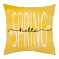 Yellow spring daisy print cushion cover decorative soft pillowcase for living room - 31