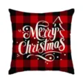 Christmas throw pillow cover red black buffalo plaid decorative cushion case 18x18 - Single Pillowcase / SDF-22