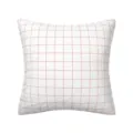 Minimalist pink grid throw pillow cover for modern home sofa decorative cushion use. - 37
