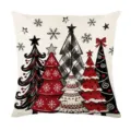 Christmas throw pillow cover festive holiday tree cushion case for sofa bedroom home decor - Style 37