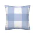 Blue and white buffalo plaid throw pillow cover for cozy home decor and sofa cushion. - 40