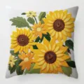 Sunflower embroidered throw pillow cover vintage style decorative cushion cover for sofa - 41