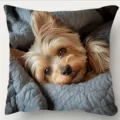 Niedlicher Yorkshire Terrier Hunde Kissenbezug fuer Sofa Schlafzimmer Deko Kissenhuelle - Stil 40