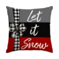 Christmas buffalo plaid throw pillow cover red black gray holiday sofa decorative cushion case - Single Pillowcase / SDF-34