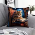 Süße Katzen Lesebuch Kissenbezug, stilvoller dekorativer Kissenbezug für Sofa Heimdekoration. - Stil 44