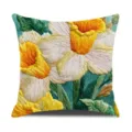 Vintage floral embroidered cushion cover, spring summer decorative pillowcase for home sofa. - 49