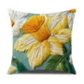 Vintage floral embroidered throw pillow cover for spring summer home sofa decor 45x45cm - 56