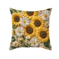 Retro sunflower throw pillowcase 3d floral decorative cushion cover for spring summer decor - 61