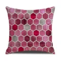 Fodera per cuscino in lino con stampa geometrica sfumata stile minimalista moderno. - Stampa Monofacciale 45x45cm / Rosso