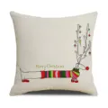 Christmas decorative pillow cover with cute dachshund dog print, soft linen material for home. - XPBZT021F06