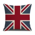 Union Jack British flag cushion cover linen square pillow case for home sofa living room decor - British Flag