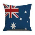 Australian flag pattern linen throw pillow cover for home sofa living room decoration. - Australian Flag