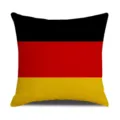 German flag print cushion cover, linen decorative square pillow case for home decor. - Germany Flag