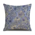 Federa per cuscino geometrica floreale blu, fodera decorativa moderna per divano 45x45 cm. - Stampa Monofacciale 45x45cm / Blu