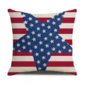 American flag throw pillow cover, red white stripes star cushion case for home decor - US Stars & Stripes