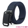Nylon canvas belt for men and women outdoor sports tactical belt with alloy buckle - Navy Blue / 125cm