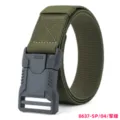 Outdoor tactical canvas belt with durable plastic buckle for daily wear and hiking. - Army Green (Elastic) / 125cm