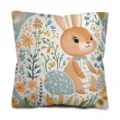 Mignonne lapin fleurs housse de coussin, style nordique décorative taie pour canapé maison. - FH45(3)