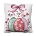 Housse de coussin de Paques decorative mignonne printemps saisonniere douce peau de peche - 45 Taille Housse De Coussin En Velours Peau De Pêche (Sans Garnissage) Impression Simple Face / Style 1