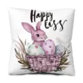Housse de coussin lapin de Pâques en velours peau de pêche décoration canapé maison - 45 Taille Housse De Coussin En Velours Peau De Pêche (Sans Garnissage) Impression Simple Face / Style 4