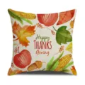 Fodera per cuscino Thanksgiving effetto lino autunno zucca foglia d'acero decorativo divano - 45x45cm Stampa Monolaterale / Stile 1