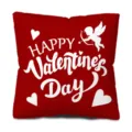 Roter Valentinstag Kissenbezug mit niedlichem Amors und Herz Druck fur Sofa Dekoration. - Alles Gute zum Valentinstag(QRJ39-3) / 45x45cm