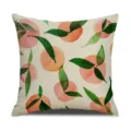 Fundas de cojín de lino con estampado de frutas y hojas para sofá moderno de verano. - SRTK (326)