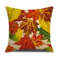 Funda de cojín de lino con estampado de hojas de otoño funda decorativa para sofá hogar - SRTK (329)