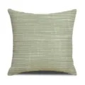 Funda de cojín de lino a rayas verdes y blancas de estilo moderno para decoración. - Tamaño 45 Funda de Cojín de Lino (Sin Núcleo) Estampado de Una Sola Cara / Estilo 6
