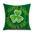 St Patrick's Day green shamrock pillow cover festive linen square throw cushion home decor - St. Patrick's Day Style 2