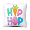 Housse de coussin carotte lapin paques peau de peche decoration salon bureau canape - Impression Carotte et Oeuf / Style 3