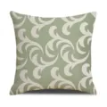 Green linen floral scroll patterned pillow cover, modern minimalist decorative cushion case. - 45 Size Linen Pillow Cover (Without Core) Single-Sided Print / Style 3