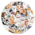 Niedliche gezeichnete Katzen Aufkleber wasserdichte Vinyl Sticker Pack für Laptop und Koffer - Handbemalte Katze