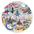50 Stk. Flugzeug Cartoon Graffiti Aufkleber wasserdichte Vinyl Sticker für Koffer Auto - Flugzeug