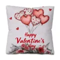 Valentine's Day heart balloons print throw pillow cover, cute sofa cushion cover for home decor. - Heart Balloon Rose