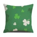 Fodera per cuscino trifoglio San Patrizio, copricuscino in lino verde decorazione per divano casa. - Stile 5(2SPJ(5))