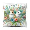 Housse de coussin lapin aquarelle, jolie taie d'oreiller en velours de peau de pêche. - 45 Taille Housse De Coussin En Velours Peau De Pêche (Sans Garnissage) Impression Simple Face / Style 3