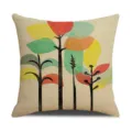 Funda de cojin de lino con estampado botanico abstracto nordico para decoracion hogar - Tamaño 45 Funda de Cojín de Lino (Sin Núcleo) Estampado de Una Sola Cara / Estilo 5