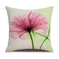 Linen throw pillow cover with botanical floral print, soft square cushion case for sofa home decor. - 45 Size Linen Pillow Cover (Without Core) Single-Sided Print / SRTK (44)